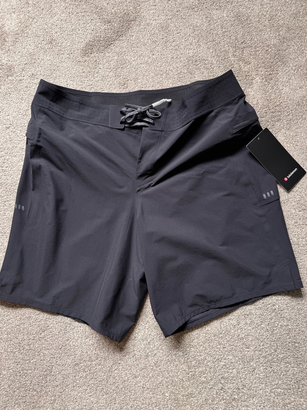 Brand New Mens Lululemon Current State Board Shorts Size 36 Black NWT